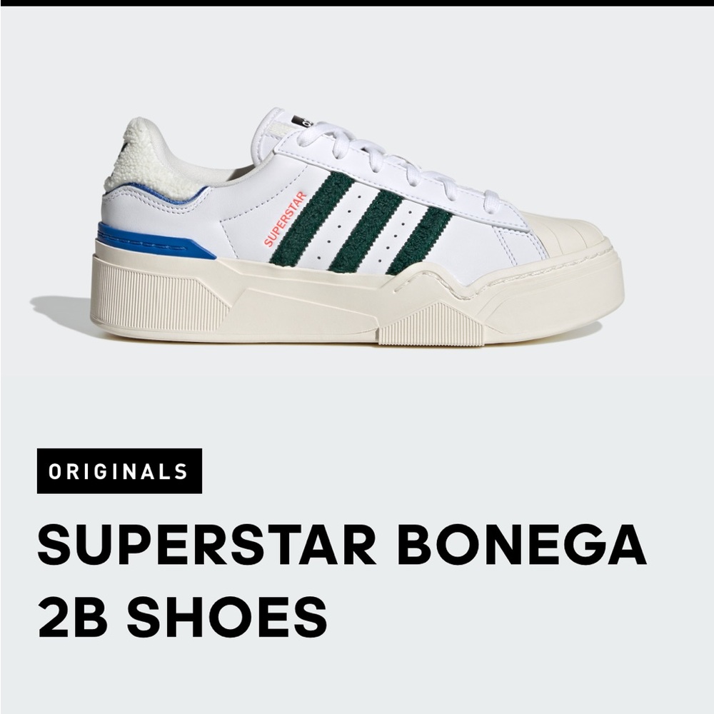 Adidas Superstar Bonega 2B White Green Royal Sneakers